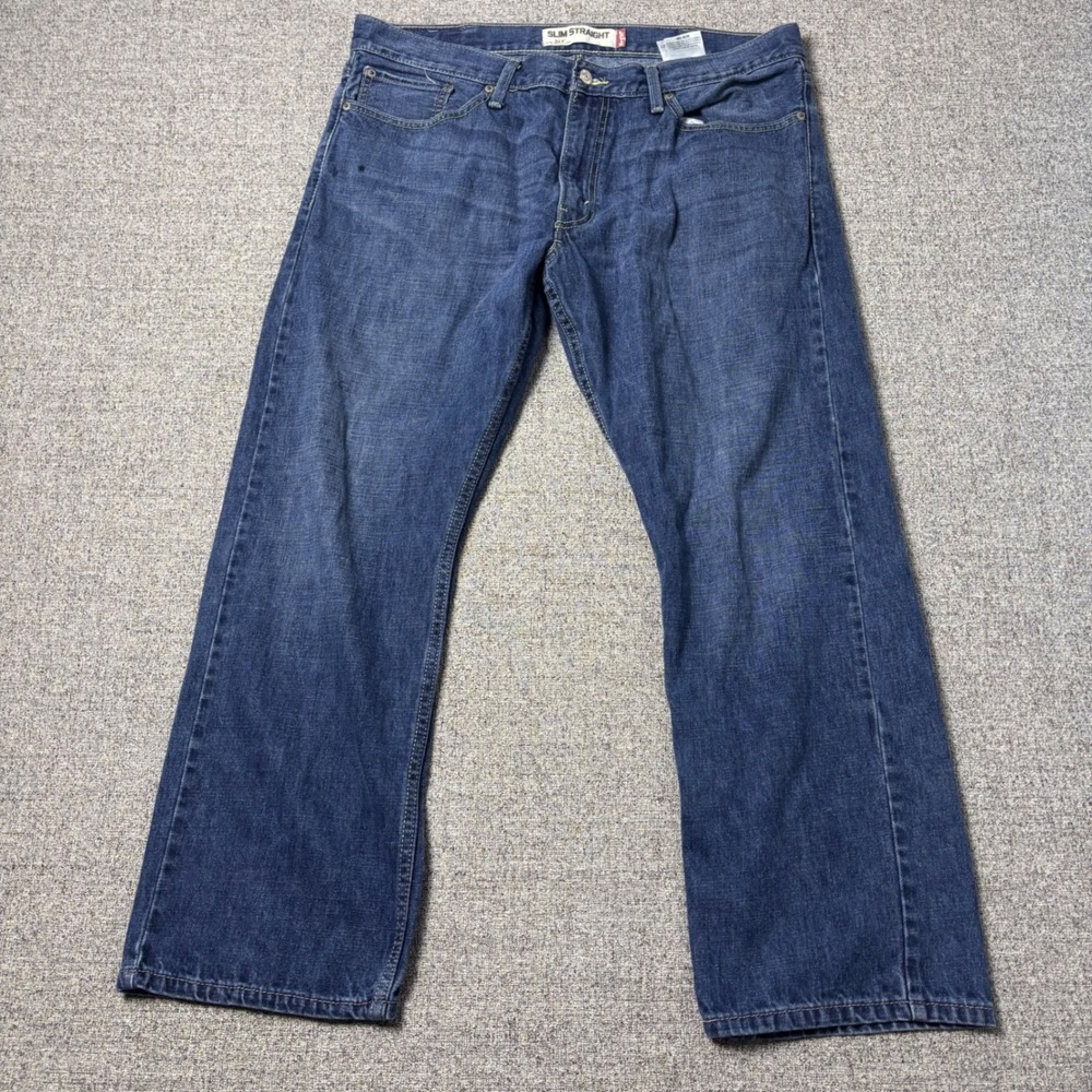 Levi's Jeans Mens 38x29 514 Slim Straight Blue Denim Pants